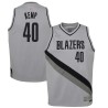 Gray_Earned Shawn Kemp Twill Basketball Jersey -Trail Blazers #40 Kemp Twill Jerseys, FREE SHIPPING