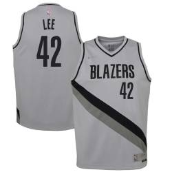 Gray_Earned Greg Lee Twill Basketball Jersey -Trail Blazers #42 Lee Twill Jerseys, FREE SHIPPING