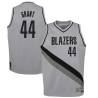 Gray_Earned Harvey Grant Twill Basketball Jersey -Trail Blazers #44 Grant Twill Jerseys, FREE SHIPPING