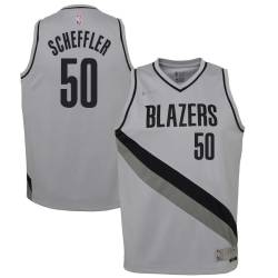 Gray_Earned Tom Scheffler Twill Basketball Jersey -Trail Blazers #50 Scheffler Twill Jerseys, FREE SHIPPING