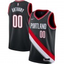 Black Carmelo Anthony Trail Blazers #00 Twill Basketball Jersey FREE SHIPPING