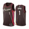 2020-21City Anfernee Simons Trail Blazers #1 Twill Basketball Jersey FREE SHIPPING