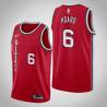 Red Classic Jaylen Hoard Trail Blazers #6 Twill Basketball Jersey FREE SHIPPING