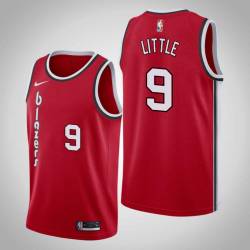 Red Classic Nassir Little Trail Blazers #9 Twill Basketball Jersey FREE SHIPPING