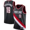 Black Georgios Papagiannis Trail Blazers #19 Twill Basketball Jersey FREE SHIPPING