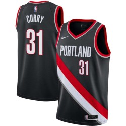 Black Seth Curry Trail Blazers #31 Twill Basketball Jersey FREE SHIPPING