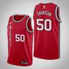 Red Classic Caleb Swanigan Trail Blazers #50 Twill Basketball Jersey FREE SHIPPING