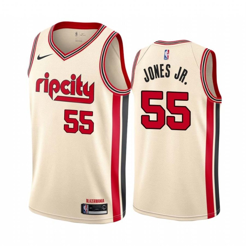 2019-20City Derrick Jones Jr. Trail Blazers #55 Twill Basketball Jersey FREE SHIPPING