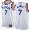 White Classic Dean Meminger Twill Basketball Jersey -Knicks #7 Meminger Twill Jerseys, FREE SHIPPING