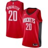 Red Kennard Winchester Twill Basketball Jersey -Rockets #20 Winchester Twill Jerseys, FREE SHIPPING