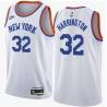 White Classic Othella Harrington Twill Basketball Jersey -Knicks #32 Harrington Twill Jerseys, FREE SHIPPING