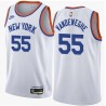 White Classic Kiki Vandeweghe Twill Basketball Jersey -Knicks #55 Vandeweghe Twill Jerseys, FREE SHIPPING