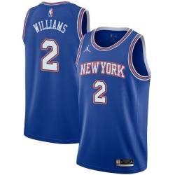 Blue2 Monty Williams Twill Basketball Jersey -Knicks #2 Williams Twill Jerseys, FREE SHIPPING