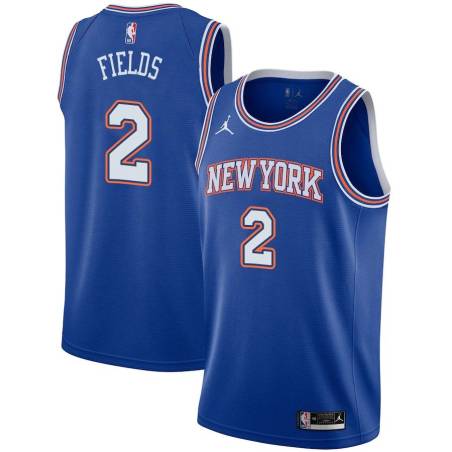 Blue2 Landry Fields Twill Basketball Jersey -Knicks #2 Fields Twill Jerseys, FREE SHIPPING