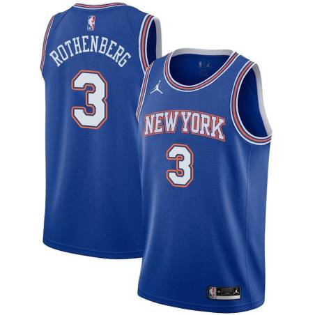 Blue2 Irv Rothenberg Twill Basketball Jersey -Knicks #3 Rothenberg Twill Jerseys, FREE SHIPPING