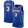 Blue2 Brandon Jennings Twill Basketball Jersey -Knicks #3 Jennings Twill Jerseys, FREE SHIPPING
