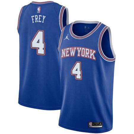 Blue2 Frido Frey Twill Basketball Jersey -Knicks #4 Frey Twill Jerseys, FREE SHIPPING