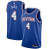 Blue2 Ben Davis Twill Basketball Jersey -Knicks #4 Davis Twill Jerseys, FREE SHIPPING