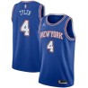 Blue2 Jeremy Tyler Twill Basketball Jersey -Knicks #4 Tyler Twill Jerseys, FREE SHIPPING