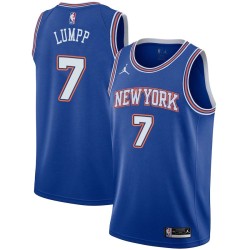 Blue2 Ray Lumpp Twill Basketball Jersey -Knicks #7 Lumpp Twill Jerseys, FREE SHIPPING