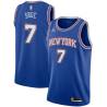 Blue2 Gene Shue Twill Basketball Jersey -Knicks #7 Shue Twill Jerseys, FREE SHIPPING