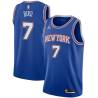 Blue2 Jerry Bird Twill Basketball Jersey -Knicks #7 Bird Twill Jerseys, FREE SHIPPING