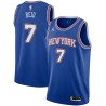 Blue2 J.R. Reid Twill Basketball Jersey -Knicks #7 Reid Twill Jerseys, FREE SHIPPING