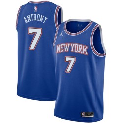 Blue2 Carmelo Anthony Twill Basketball Jersey -Knicks #7 Anthony Twill Jerseys, FREE SHIPPING