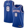 Blue2 J.R. Smith Twill Basketball Jersey -Knicks #8 Smith Twill Jerseys, FREE SHIPPING