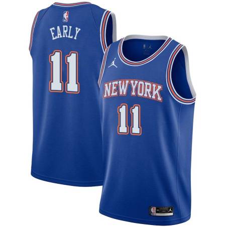 Blue2 Cleanthony Early Twill Basketball Jersey -Knicks #11 Early Twill Jerseys, FREE SHIPPING