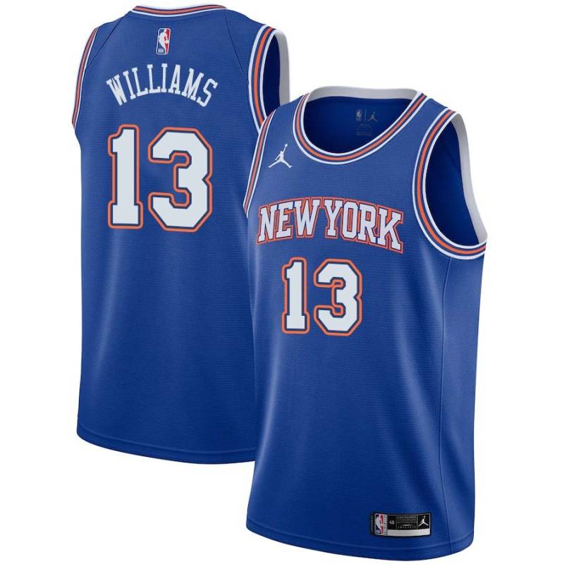 Blue2 Ray Williams Twill Basketball Jersey -Knicks #13 Williams Twill Jerseys, FREE SHIPPING