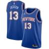 Blue2 Mark Jackson Twill Basketball Jersey -Knicks #13 Jackson Twill Jerseys, FREE SHIPPING