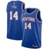 Blue2 Charlie Tyra Twill Basketball Jersey -Knicks #14 Tyra Twill Jerseys, FREE SHIPPING