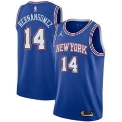 Blue2 Willy Hernangomez Twill Basketball Jersey -Knicks #14 Hernangomez Twill Jerseys, FREE SHIPPING