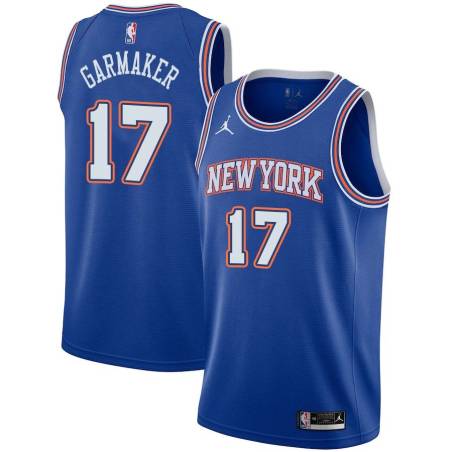 Blue2 Dick Garmaker Twill Basketball Jersey -Knicks #17 Garmaker Twill Jerseys, FREE SHIPPING