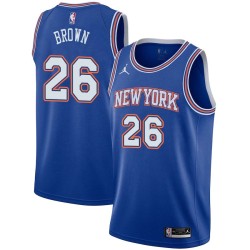 Blue2 Shannon Brown Twill Basketball Jersey -Knicks #26 Brown Twill Jerseys, FREE SHIPPING