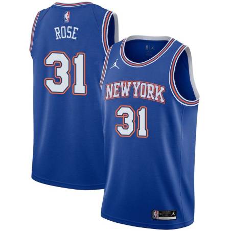 Blue2 Malik Rose Twill Basketball Jersey -Knicks #31 Rose Twill Jerseys, FREE SHIPPING