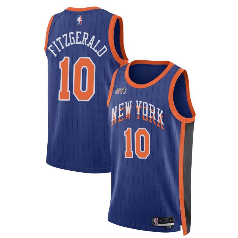 23-24City Bob Fitzgerald Twill Basketball Jersey -Knicks #10 Fitzgerald Twill Jerseys, FREE SHIPPING