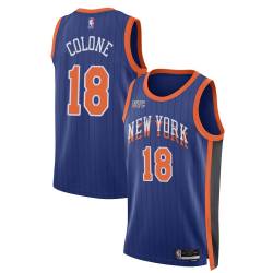 23-24City Joe Colone Twill Basketball Jersey -Knicks #18 Colone Twill Jerseys, FREE SHIPPING