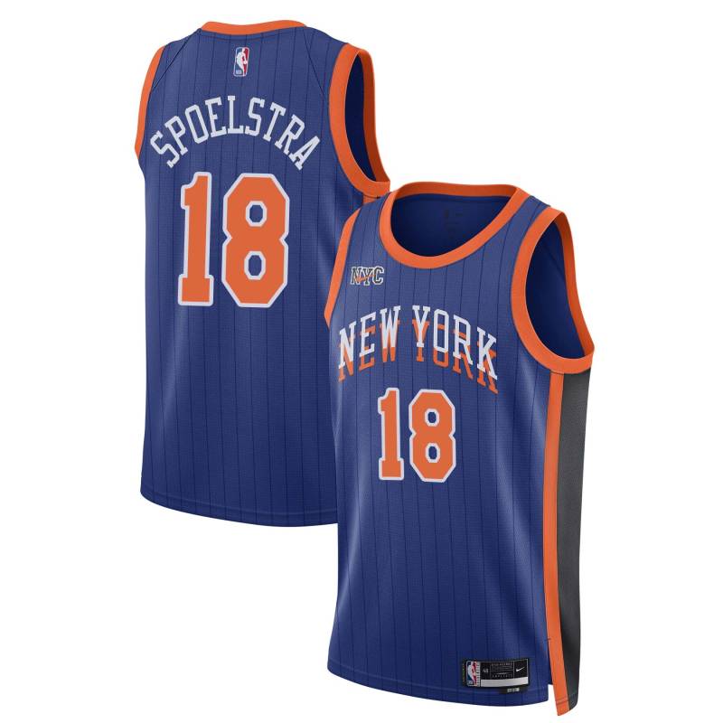 23-24City Art Spoelstra Twill Basketball Jersey -Knicks #18 Spoelstra Twill Jerseys, FREE SHIPPING