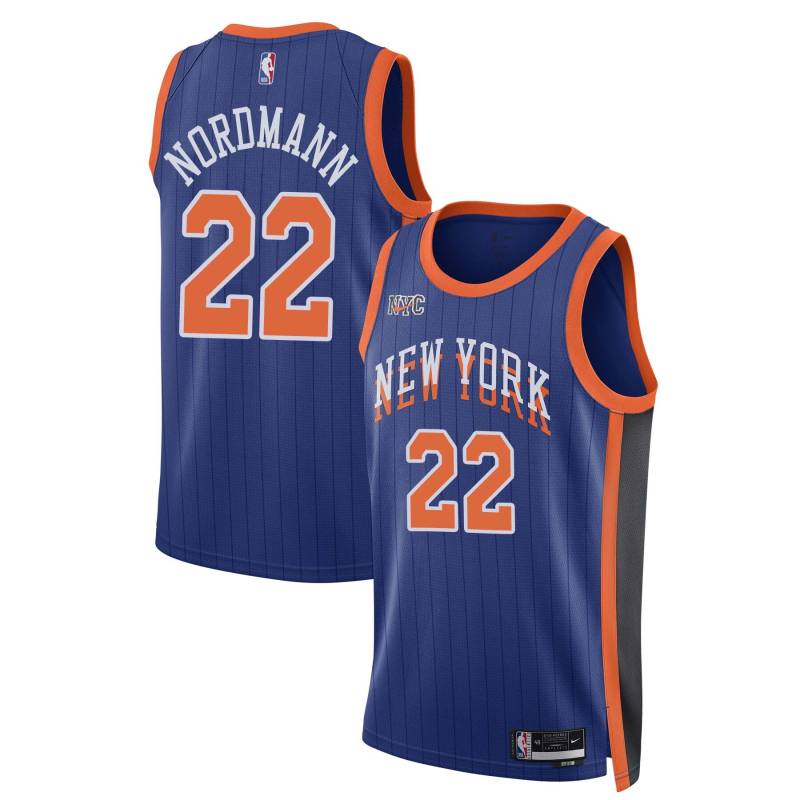 23-24City Bevo Nordmann Twill Basketball Jersey -Knicks #22 Nordmann Twill Jerseys, FREE SHIPPING