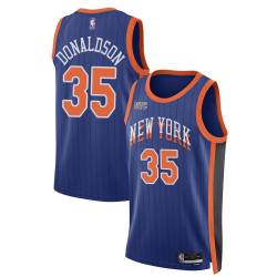 23-24City James Donaldson Twill Basketball Jersey -Knicks #35 Donaldson Twill Jerseys, FREE SHIPPING