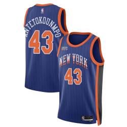 23-24City Thanasis Antetokounmpo Twill Basketball Jersey -Knicks #43 Antetokounmpo Twill Jerseys, FREE SHIPPING