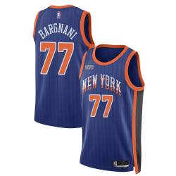 23-24City Andrea Bargnani Twill Basketball Jersey -Knicks #77 Bargnani Twill Jerseys, FREE SHIPPING