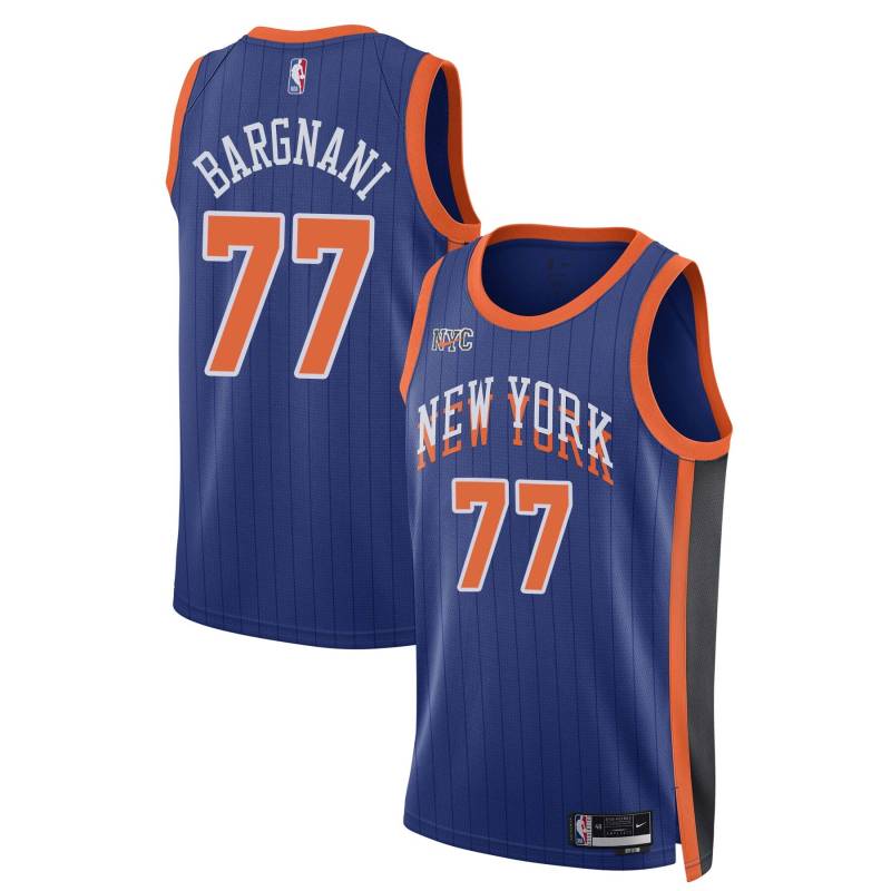 23-24City Andrea Bargnani Twill Basketball Jersey -Knicks #77 Bargnani Twill Jerseys, FREE SHIPPING