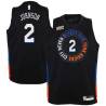 2020-21City Larry Johnson Twill Basketball Jersey -Knicks #2 Johnson Twill Jerseys, FREE SHIPPING