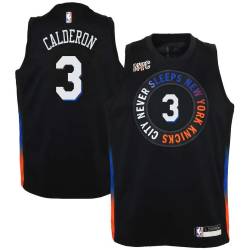 2020-21City Jose Calderon Twill Basketball Jersey -Knicks #3 Calderon Twill Jerseys, FREE SHIPPING