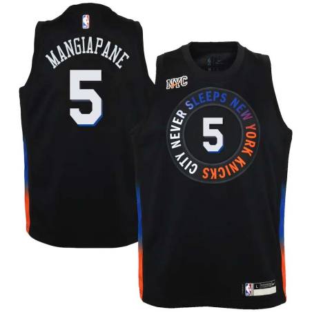 2020-21City Frank Mangiapane Twill Basketball Jersey -Knicks #5 Mangiapane Twill Jerseys, FREE SHIPPING