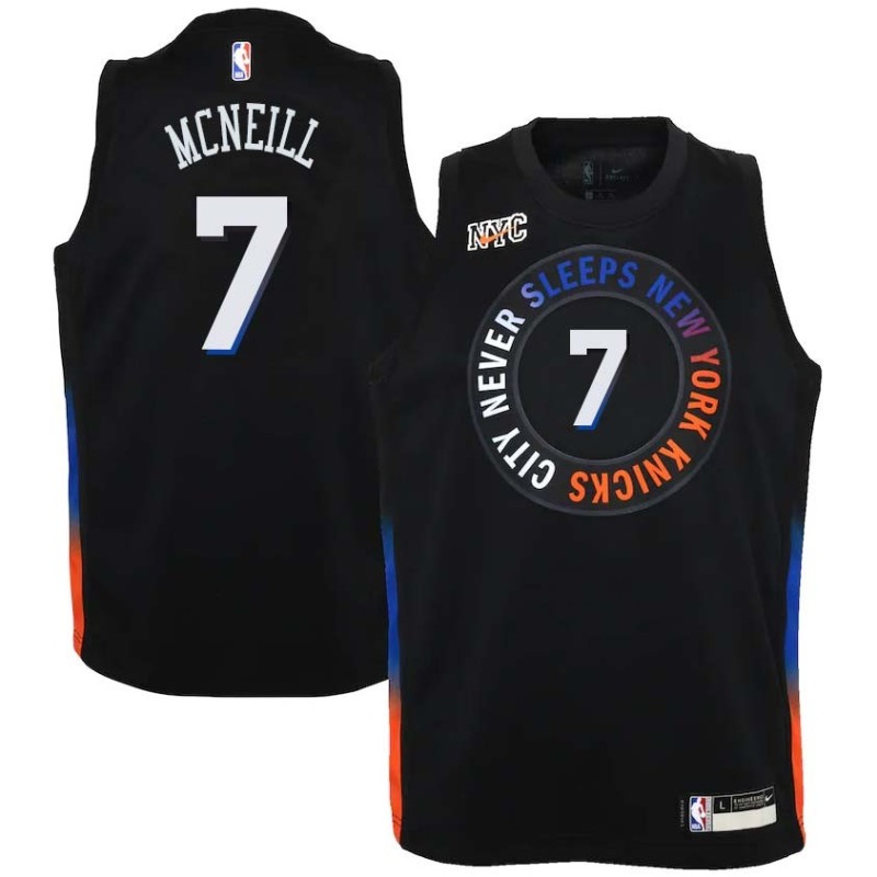 2020-21City Bob McNeill Twill Basketball Jersey -Knicks #7 McNeill Twill Jerseys, FREE SHIPPING