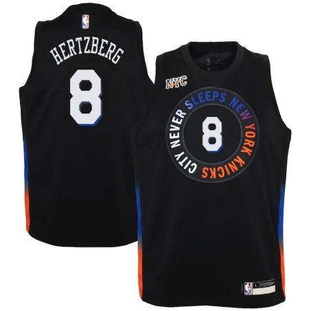 2020-21City Sonny Hertzberg Twill Basketball Jersey -Knicks #8 Hertzberg Twill Jerseys, FREE SHIPPING